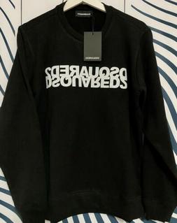 Uomo Felpa Nera DSQUARED2 DSQ2 tg S M L XL XXL Nero