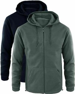 Uomo Felpa Pile con Cappuccio Cardigan Casual Maglione Cerni