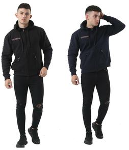 Uomo Felpa Semplice Brooklyn Righe Logo Giacca con Cappuccio