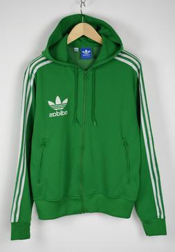 Adidas Uomo Grande Maglia Tuta Con Logo Zip Maglione Felpa C