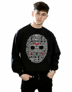 Friday 13th Uomo Jason Text Mask Felpa