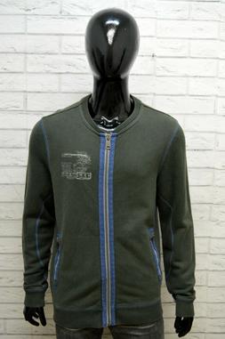 Napapijri Uomo Pullover Felpa Cardigan Verde Taglia L Maglio