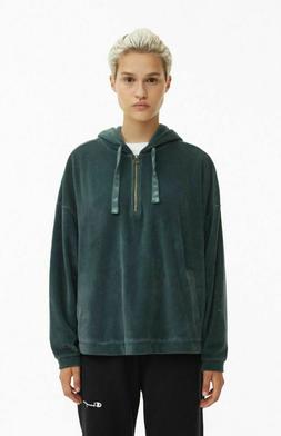 Champion Velour Mezza Cerniera Oversize Cappuccio Donna Verd
