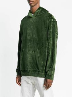 Champion Velour Oversize Cappuccio Uomo Verde Muschio Active