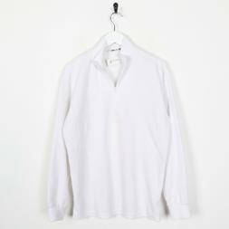 Vintage 90s FILA Piccolo Logo 1/4 Zip Felpa Bianco Piccolo S