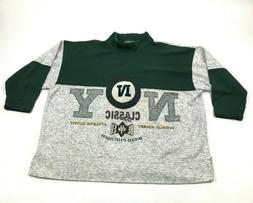 Vintage New York News Finto Collo Felpa Taglia M Media Overs