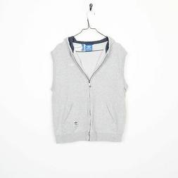 Vintage ADIDAS Originali senza Maniche Felpa con Cappuccio G