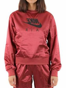 NIKE W NSW AIR CREW SATIN FELPA DONNA IN TESSUTO SATINATO Ma