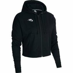 Nike W Nsw Fz Jersey New  Felpa Con Cappuccio Nero Donna