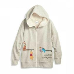 Disney Winnie The Pooh collo Alto Zip Cappuccio Foderato Boa