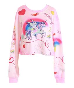 WY-1734 Rosa Unicorno Cuore Angelo Stella Pastello Dark Felp